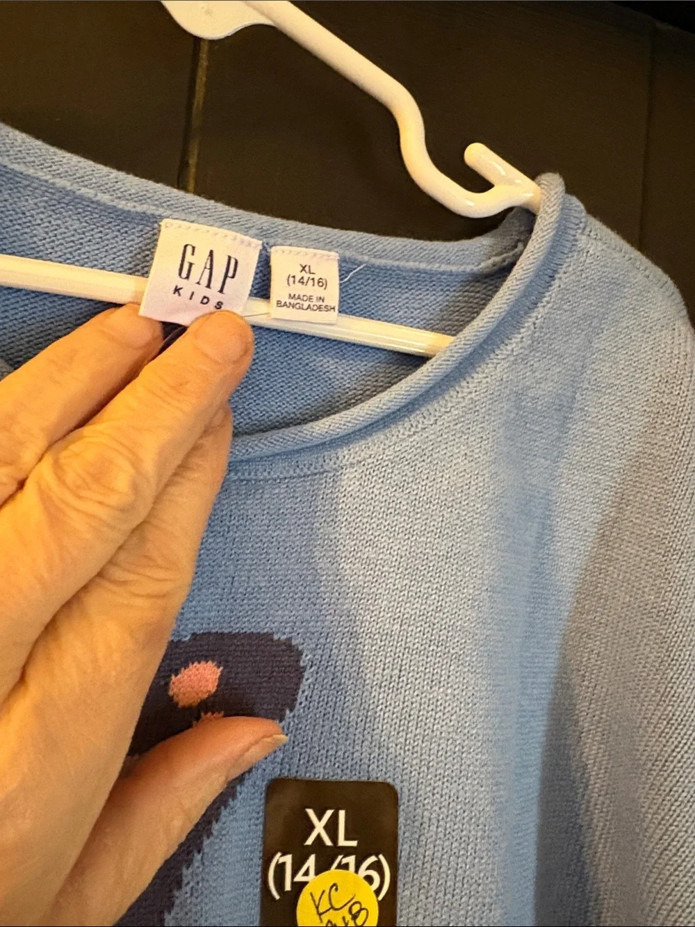 GAP Light Blue Butterfly Knit Sweater